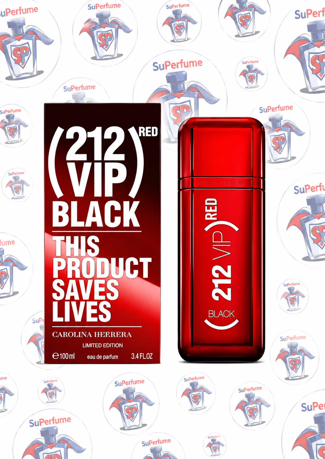 212 VIP Black Red Carolina Herrera 100ml Perfume Masculino